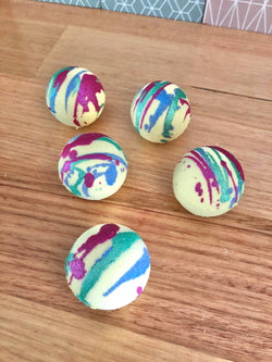 Handmade Mini Goat Milk Bath Bombs: Monkey Farts (Yellow)