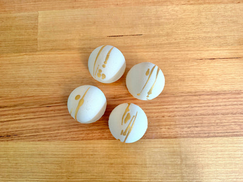 Handmade Vanilla Goat Milk Bath Bomb: Shrink Wrapped