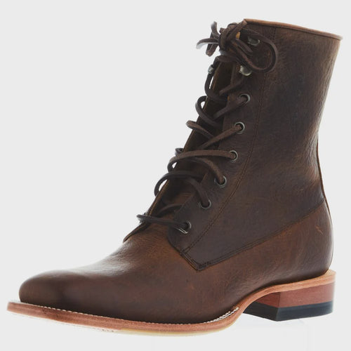 Horse Power Distressed Bison Lace-Up Western Boot