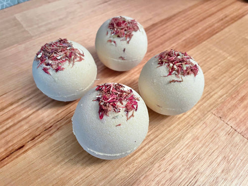 Handmade Lemon Myrtle Goat Milk Bath Bomb: Shrink Wrapped