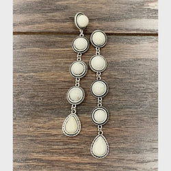 722422, White Turquoise Post Earrings