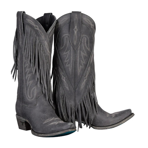 Lane Senita Falls Boot — Distressed Jet Black