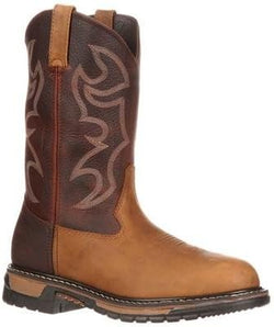 Rocky Original Ride Branson Roper Steel Toe Western Boot – Aztec Crazy Horse