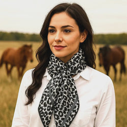 35X35" Snow Leopard Wild Rag/Scarf WR167