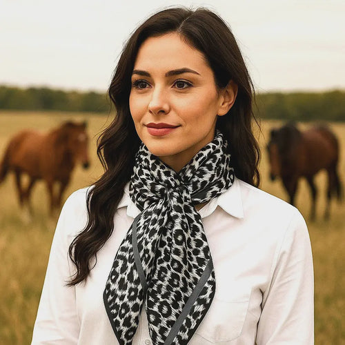 35X35" Snow Leopard Wild Rag/Scarf WR167