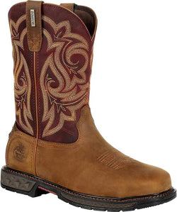Georgia Boot Carbo-Tec LT Women’s Steel Toe Waterproof Work Boot – Brown/Red