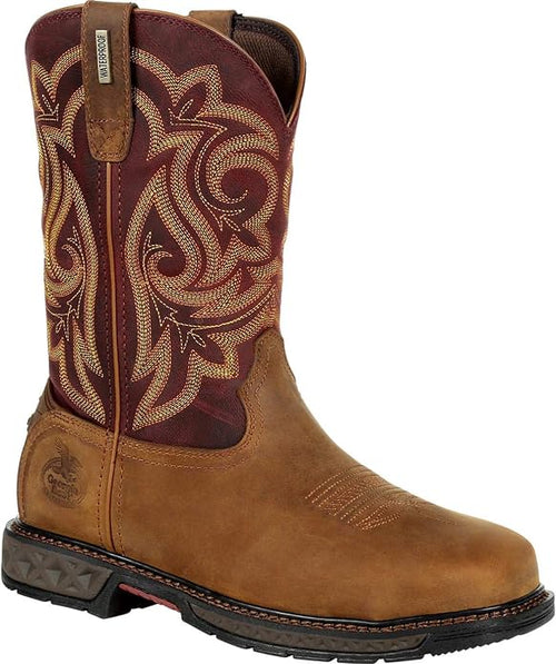 Georgia Boot Carbo-Tec LT Women’s Steel Toe Waterproof Work Boot – Brown/Red