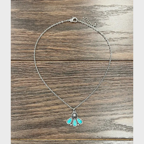 735927, 16" Turquoise Necklace