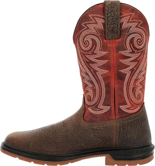 Rocky Worksmart Composite Toe Waterproof Western Work Boot – Dark Brown