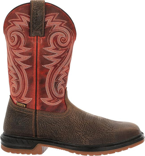 Rocky Worksmart Composite Toe Waterproof Western Work Boot – Dark Brown