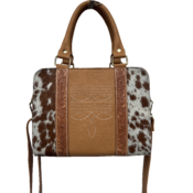 Tooling Leather Cowhide Boot Stitch Medium Bag