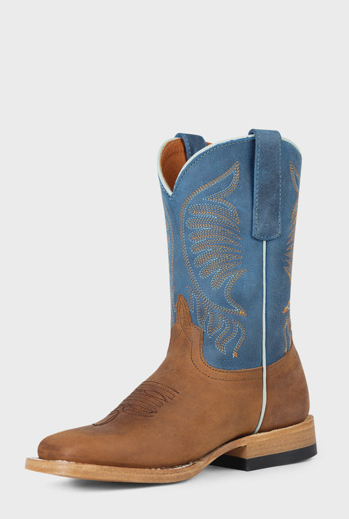 Anderson Bean Kid's Dark Brown and Blue Barcelona Boot