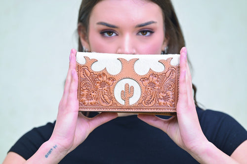 Tooling Leather Slim Cowhide Wallet – Sandy