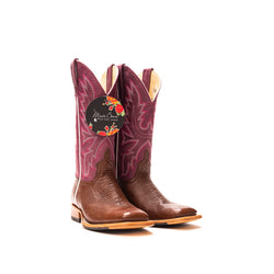 “Sangria Smooth” Macie Bean Kango Tobacco Smooth Ostrich Boot