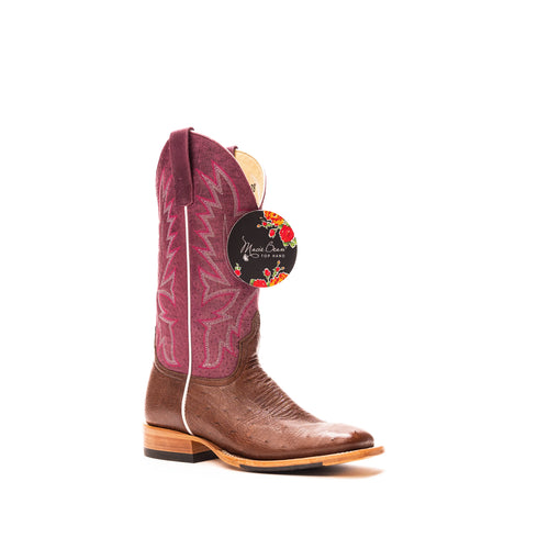“Sangria Smooth” Macie Bean Kango Tobacco Smooth Ostrich Boot