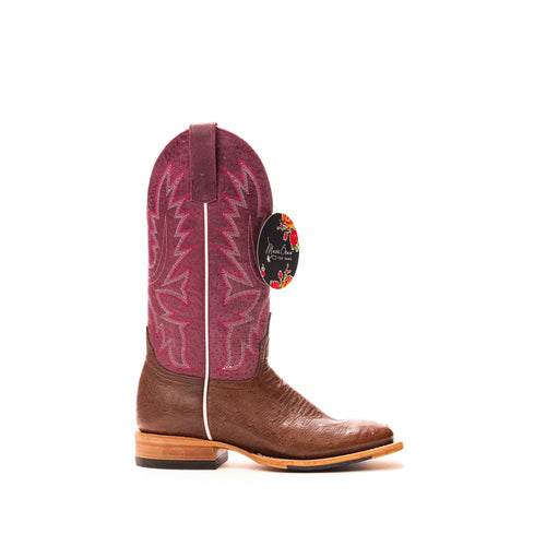 “Sangria Smooth” Macie Bean Kango Tobacco Smooth Ostrich Boot