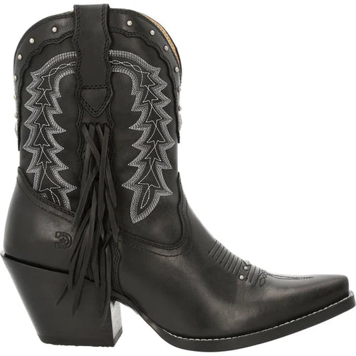 Durango Crush Women’s Black Onyx Fringe Western Bootie