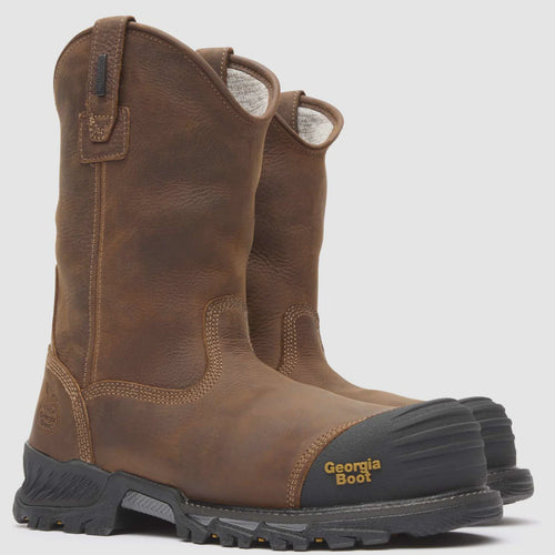 Georgia Boot Rumbler Composite Toe Waterproof Pull-On Work Boot – Brown & Black