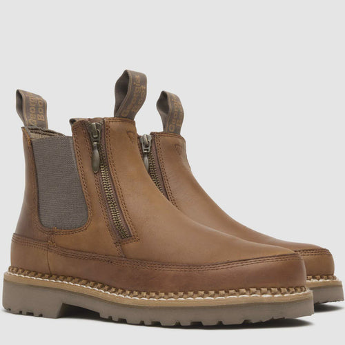 Georgia Boot Women’s Side-Zip Chelsea Romeo – Brown