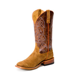 Horse Power Camel Growler Roughout Chocolate Western Boot