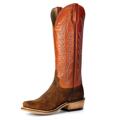 Horse Power Snuff Waxy Commander 16" Tangerine Western Boot