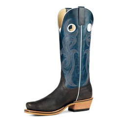 Horse Power Black Rock Shrunken Bullhide 15" Blue Western Boot
