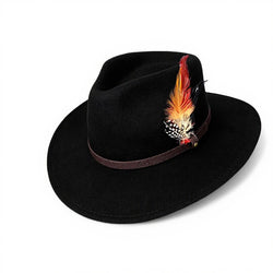 Lux Wool Felt Outback Hat - Black