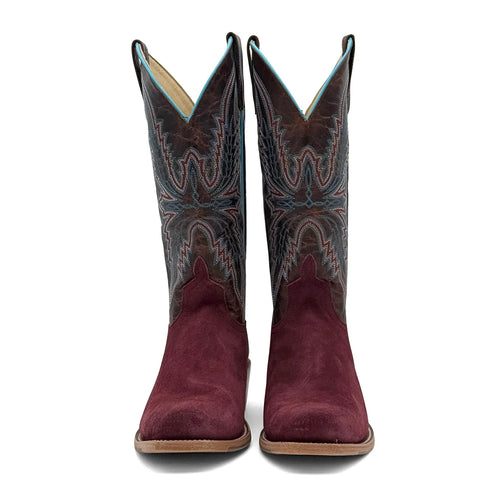 “Desert Rose” Macie Bean Burgundy Suede Boots
