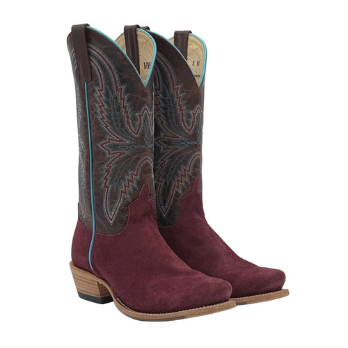 “Desert Rose” Macie Bean Burgundy Suede Boots