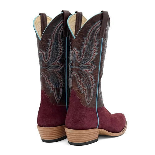 “Desert Rose” Macie Bean Burgundy Suede Boots