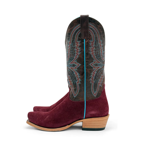 “Desert Rose” Macie Bean Burgundy Suede Boots