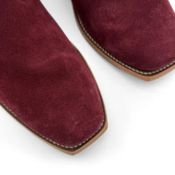 “Desert Rose” Macie Bean Burgundy Suede Boots