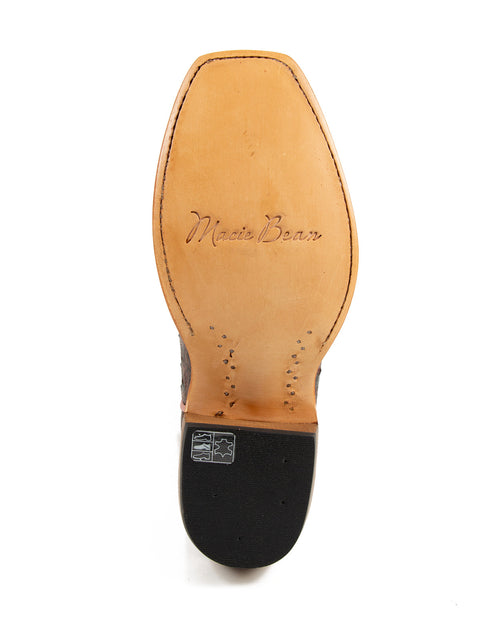 “In My Quills” Macie Bean Antique Brown Ranch Ostrich Print Boot