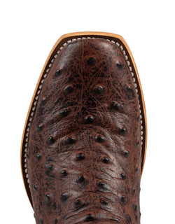 “In My Quills” Macie Bean Antique Brown Ranch Ostrich Print Boot