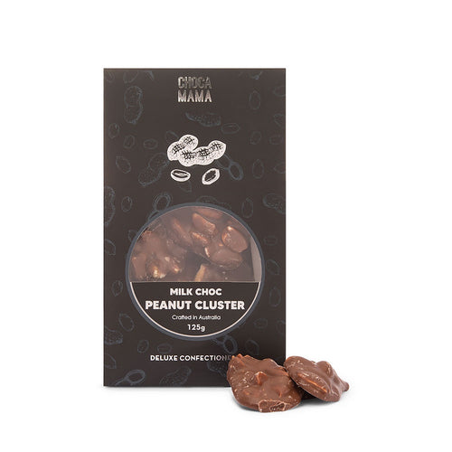 MILK CHOCOLATE PEANUT CLUSTERS 125G