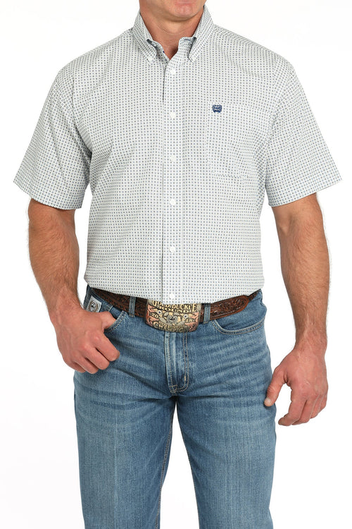 Cinch Short Sleeve Shirt - White