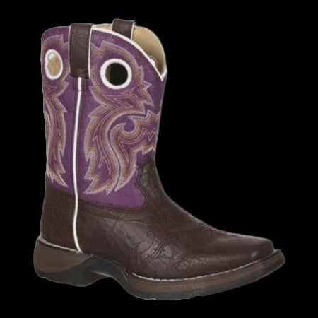 Durango Youth Girl's Lil Durango Purple & Brown Western Boots