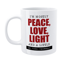 DMU008 - I am mostly peace - Funny Mug
