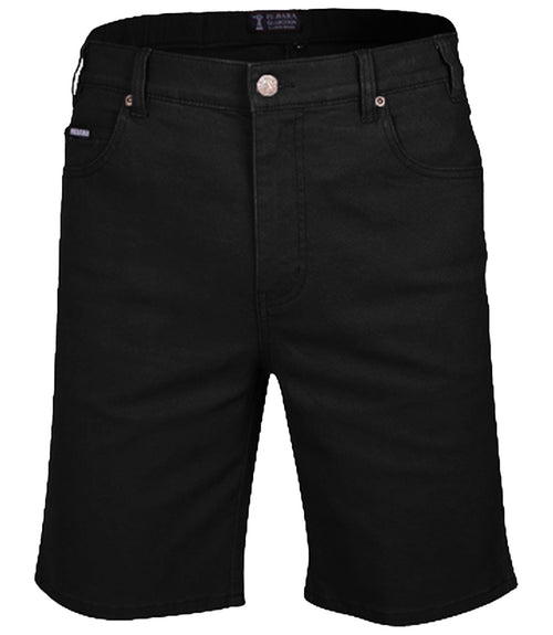 Pilbara Men's Cotton Stretch Jean Shorts Black