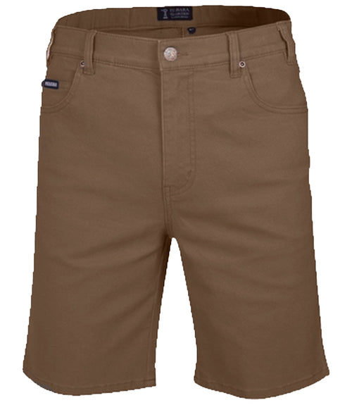 Pilbara Men's Cotton Stretch Jean Shorts Whisky