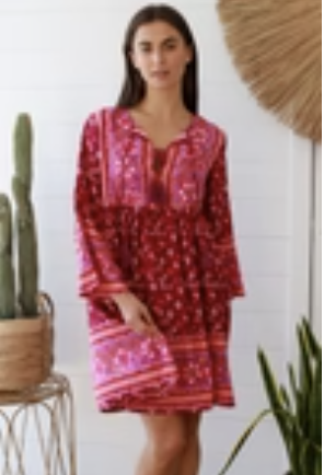 Josephine 3/4 Sleeves Mini Dress