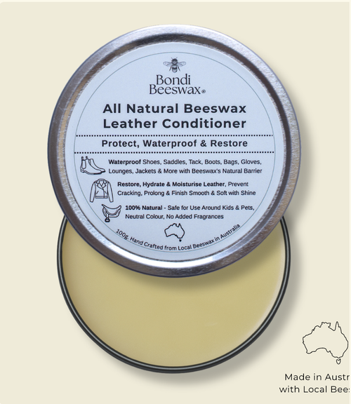 Bondi Beeswax All Natural Beeswax Leather Conditioner 100g