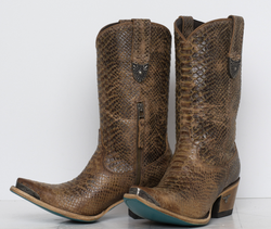 Lane Bad Habits Caiman Belly Boot — Brownbelly