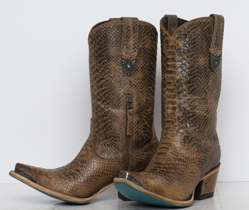 Lane Bad Habits Caiman Belly Boot — Brownbelly