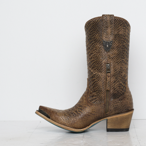 Lane Bad Habits Caiman Belly Boot — Brownbelly