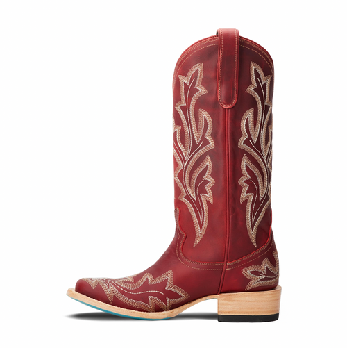 Lane Saratoga Square Boot — Smoldering Ruby