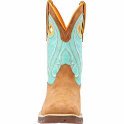 Durango Lady Rebel Dusty Brown & Sky Blue Western Boot