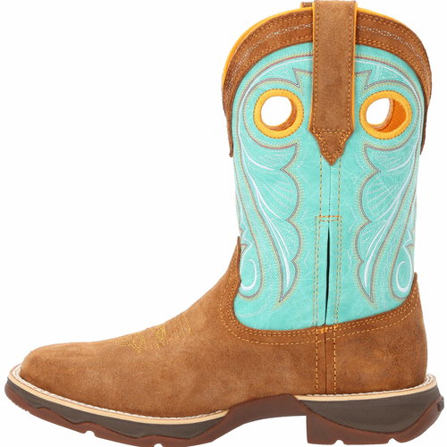 Durango Lady Rebel Dusty Brown & Sky Blue Western Boot