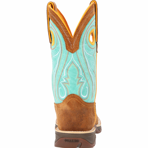 Durango Lady Rebel Dusty Brown & Sky Blue Western Boot