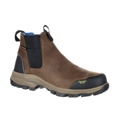 Georgia Boot Blue Collar Chelsea Waterproof Work Romeo Boot – Dark Brown